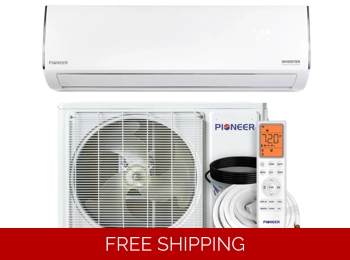 Pioneer 12K-Btu 115v 17 SEER2 Mini Split Heat Pump AC (5°F) 9.5 EER/9.5 HSPF (R32)